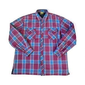 Vintage Branded Lion Mens Flannel Shirt Jacket Size XL (Long)